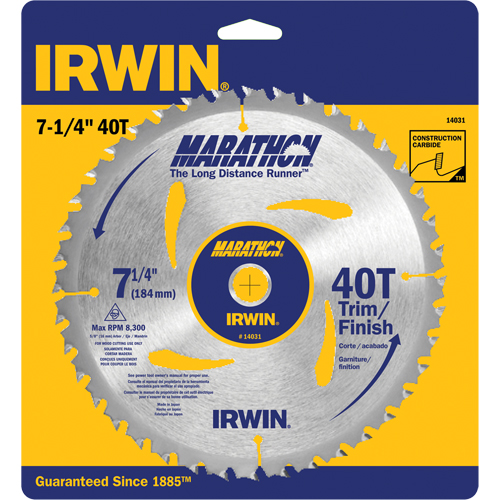 Contractor Saw Blades - Marathon&reg; Saw Blades, 7-1/4", 40 Teeth, Wood Use Chandler Sales