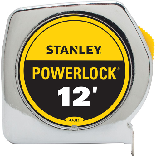 PowerLock&reg; Tape Measure, 3/4" x 12', Imperial Graduations Chandler Sales