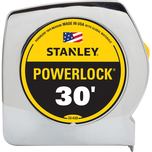 PowerLock&reg; Tape Measure, 1" x 30', Imperial Graduations Chandler Sales