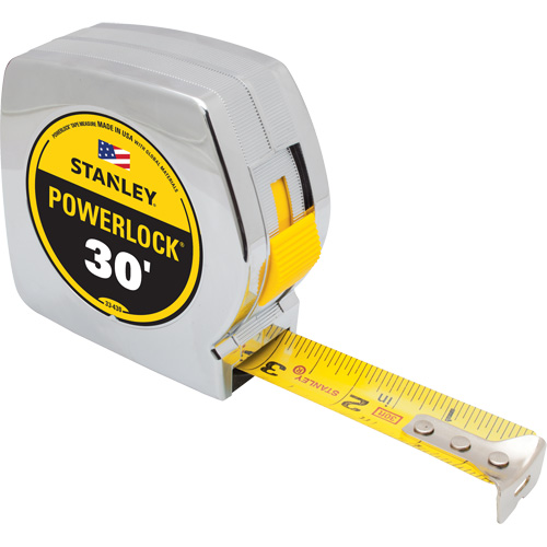PowerLock&reg; Tape Measure, 1" x 30', Imperial Graduations Chandler Sales