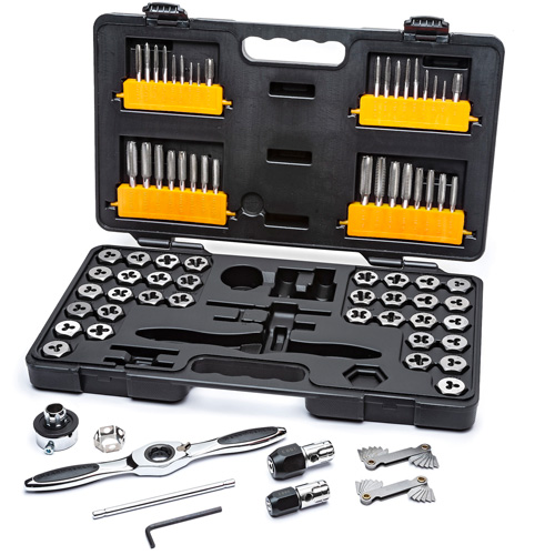 SAE/Metric Ratcheting Tap & Die Set, 77 Pieces Chandler Sales