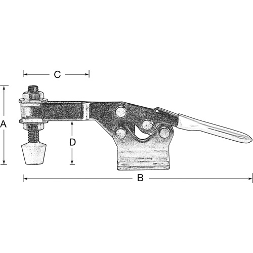 Horizontal Hold-Down Clamps, 200 lbs. Clamping Force, Horizontal Chandler Sales