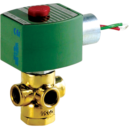 3-Way Direct Acting Universal Solenoid Valves, 1/4" Pipe, 50 psi Chandler Sales