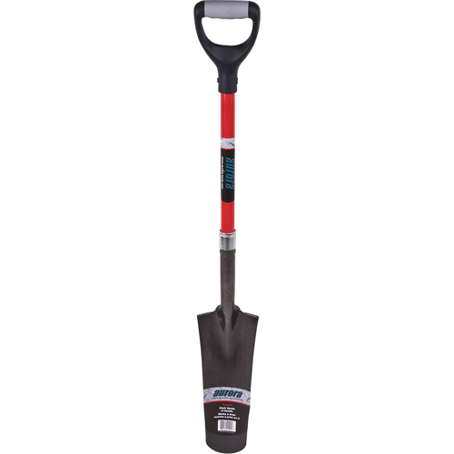 Heavy-Duty Drain Spade, Carbon Steel, 14" x 5-1/2" Blade, 29" L, D-Grip Handle Chandler Sales