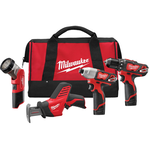 M12 Cordless 4 Tool Combo Kit, Lithium-Ion Chandler Sales