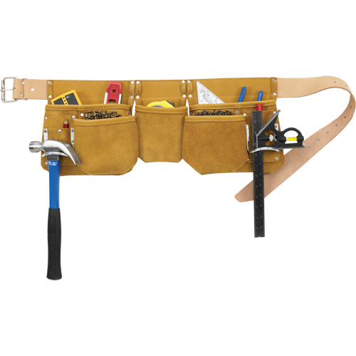 Journeyman's Carpenter Tool Belt, Leather, Tan Chandler Sales