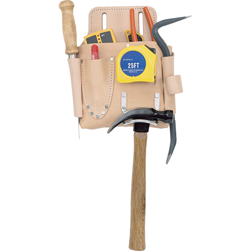 Drywall Tool Pouch, Tool Holder, Leather, 7 Pockets Chandler Sales