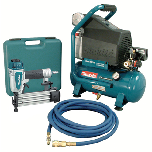 Air Compressor and Brad Nailer Kit, Electric, 2.6 Gal. (3.1 US Gal), 130 PSI, 120/1 V Chandler Sales