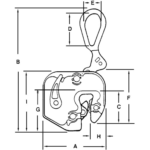 GXL Plate Clamp, 1000 lbs. (0.5 tons), 1/16" - 5/8" Jaw Opening Chandler Sales