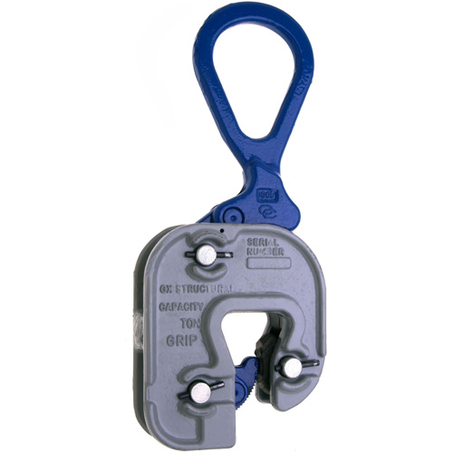 GX Structural Short Leg Plate Clamp, 4000 lbs. (2 tons), 1/16" - 7/8" Jaw Opening Chandler Sales