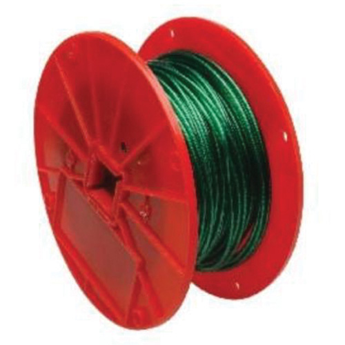 C&acirc;ble m&eacute;tallique, 250' (76,2 m) x 1/16", 28 lb (0,014 tonne), Rev&ecirc;tement de vinyle Chandler Sales