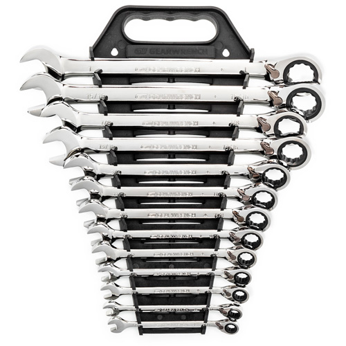 72-Tooth 12 Point Reversible Ratcheting SAE Wrench Set, Combination, 13 Pieces, Imperial Chandler Sales