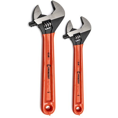 Black Oxide Wrench Set with Cushion Grips, Adjustable, 2 Pieces, Imperial and Metric Chandler Sales