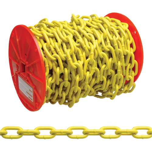 Chaîne ronde &eacute;prouv&eacute;e, Acier &agrave; faible teneur en carbone, 3/16" x 100' (30,4 m) l, Calibre 30, Charge d'utilisation 800 lb (0,4 tonne) Chandler Sales