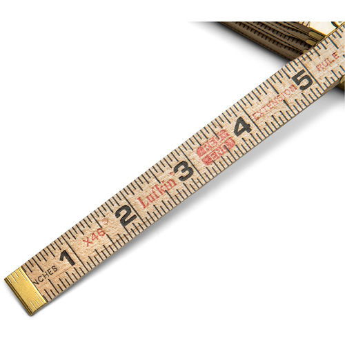 R&egrave;gle pliante, 6' lo, Bois, Graduations de 1/16" Chandler Sales