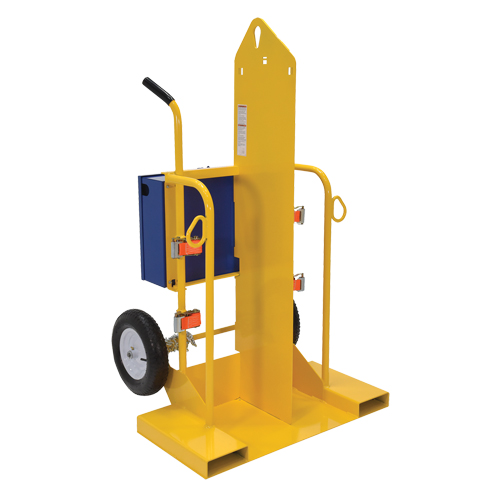 Chariot pour chalumeau et bouteille de soudage, Roues Pneumatique, Base de 24" la x 19-1/2" lo, 500 lb Chandler Sales
