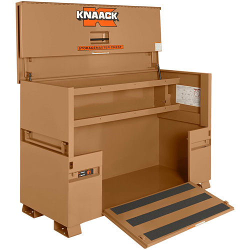 Storagemaster&reg; Piano Jobsite Box with Ramp, 72" W x 30" D x 49" H, Beige Chandler Sales