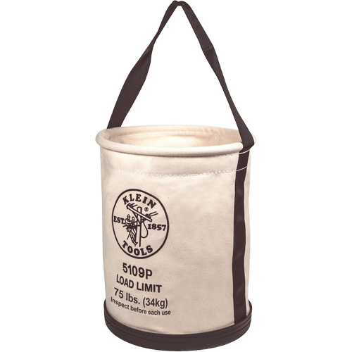 Grand seau &agrave; paroi droite, avec poche et fond moul&eacute;, 15" h, Toile, Naturel Chandler Sales