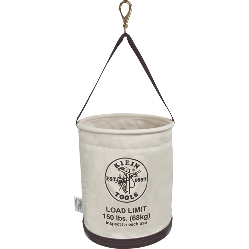 Seau en toile, tout usage avec trous de drainage, Toile, 12" dia. x 15" h, Capacit&eacute; de charge 150 lb Chandler Sales