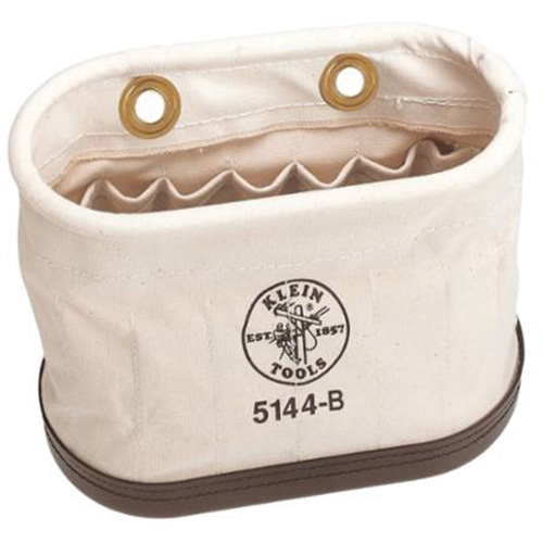 Seau ovale a&eacute;rien, Toile, 15 pochettes, Naturel Chandler Sales