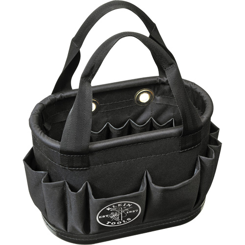 29-Pocket Hard-Body Aerial Bucket, 14" L x 10" H, Polyester, Black Chandler Sales