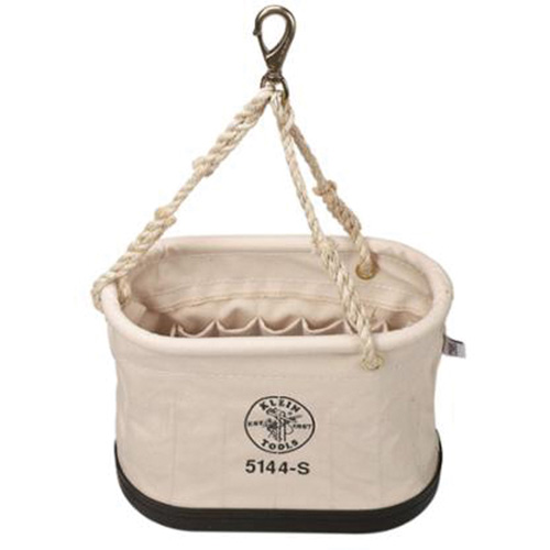 Oval Bucket, Canvas, 15 Pockets, Natural Chandler Sales