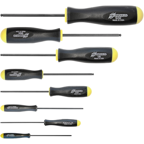 Ball Driver Screwdriver Sets - SAE, 8 Pcs. Chandler Sales