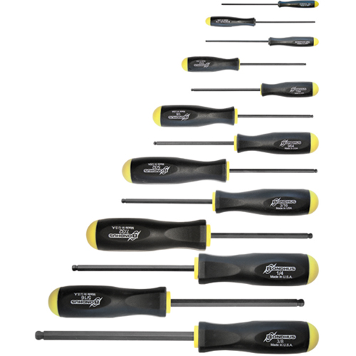 Ball Driver Screwdriver Sets - SAE, 13 Pcs. Chandler Sales