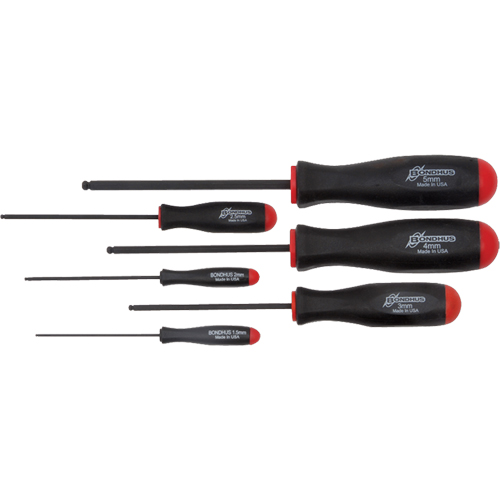 Ball Driver Screwdriver Sets - Metric, 6 Pcs. Chandler Sales