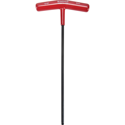 Cl&eacute; hexagonale individuelle m&eacute;trique, embout Sph&eacute;rique, 5 mm x 9,7" lo, Poign&eacute;e en T Chandler Sales