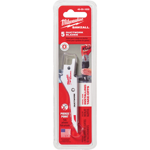 Lames pour gaines et conduits d'air Sawzall Chandler Sales