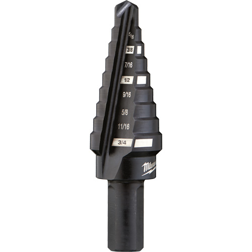 #3 Step Drill Bit, 1/4" - 3/4" , 1/16" Increments, High Speed Steel Chandler Sales