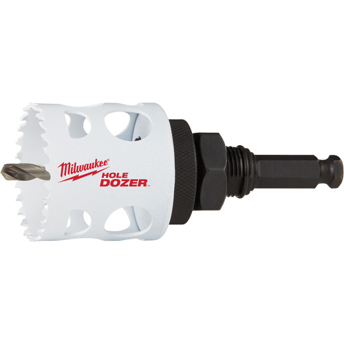 Scie-cloche Hole Dozer avec arbre, 2", Profondeur de la coupe 1-5/8", Bim&eacute;tal Chandler Sales