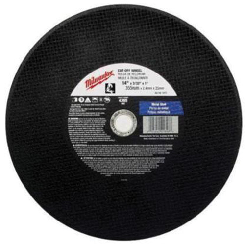 General Purpose Cut-Off Wheels, 14" x 3/32", 1" Arbor, Type 1, Aluminum Oxide, 4365 RPM Chandler Sales