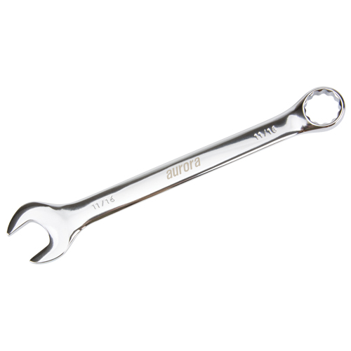 Combination Wrench, 12 Point, 11/16", Chrome Finish Chandler Sales