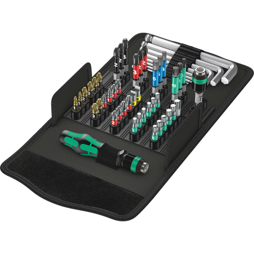 Kraftform Kompakt 100 Screw Driving set 52-PC, 6-1/32" L, Plastic Handle Chandler Sales