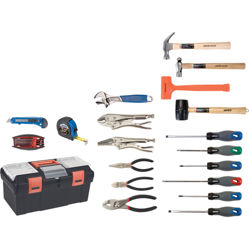 Essential Tool Set with Plastic Tool Box, 28 Pieces Chandler Sales