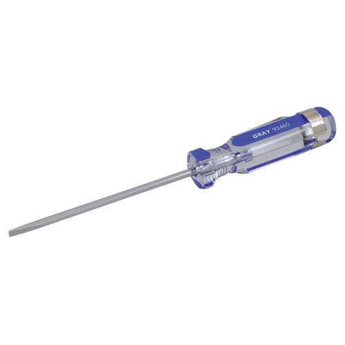Tournevis &agrave; fente, Tige de 1/8", Ronde, 5-1/2" lo, Prise en Plastique Chandler Sales