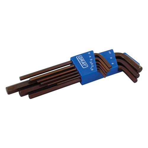 Extra Long Arm Hex Key Set, 9 Pcs., Metric Chandler Sales