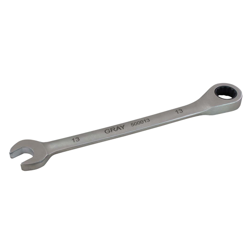 Combination Fixed Head Ratcheting Wrench, 12 Point, 8 mm, Stainless Steel Finish Chandler Sales