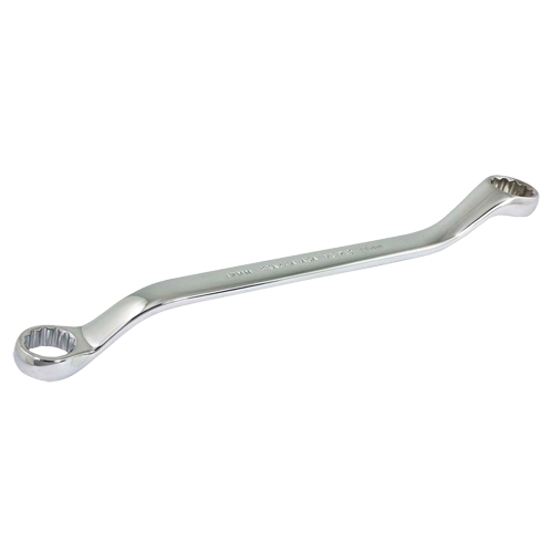 Box End Wrench, 12 Point, 17 mm x 19 mm, 15° Offset, Chrome Finish Chandler Sales