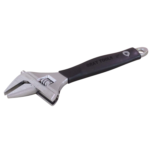 Adjustable Wrench, 8-1/4" L, 1-1/2" Max Width, Polished Chandler Sales