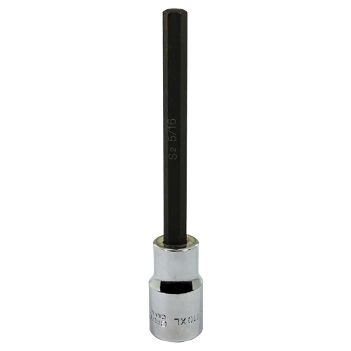 Douille, Hexagonale, 5/16" x 5" lo, Prise Prise carr&eacute;e 1/2" Chandler Sales
