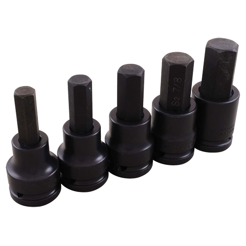 Impact Socket Set, Hex, 3/4" Drive, 5 Pcs Chandler Sales