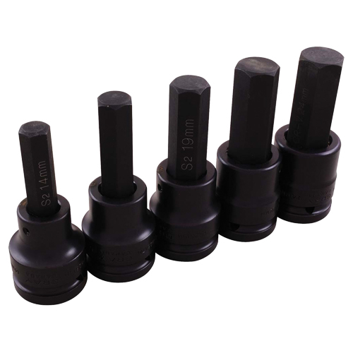Impact Socket Set, Hex, 3/4" Drive, 5 Pcs Chandler Sales