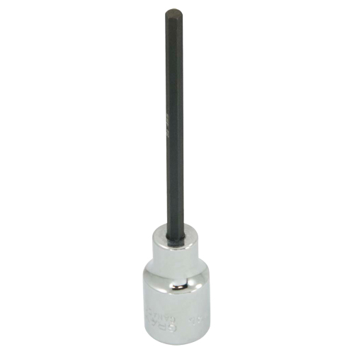 Extra Long Bit Socket, 4 mm x 4" L, 3/8" Drive Chandler Sales