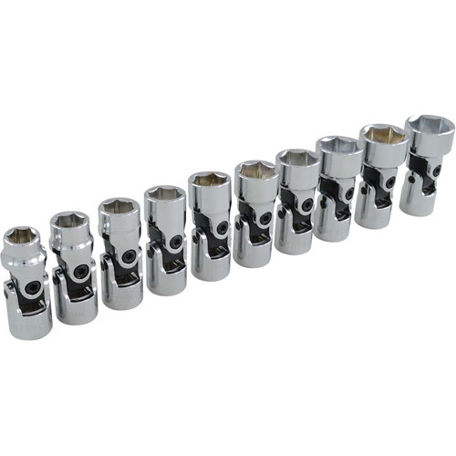 Universal Joint Socket Set, 10 Pcs, 3/8" Drive Size Chandler Sales
