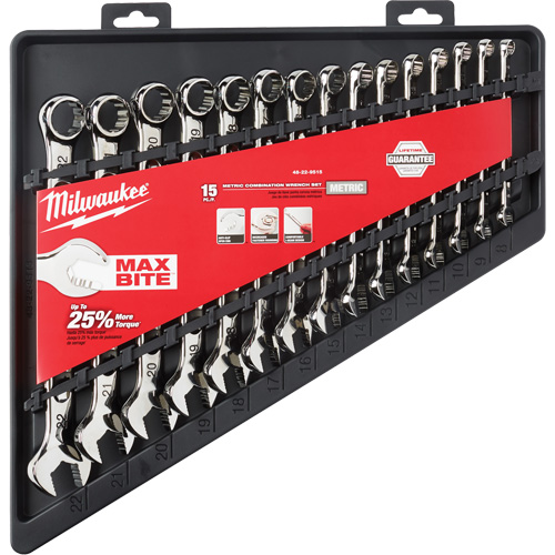 Wrench Set, Combination, 15 Pieces, Metric Chandler Sales