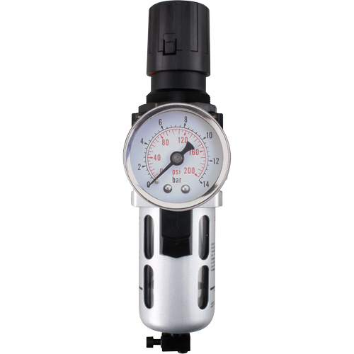 Filtre/r&eacute;gulateur d'air modulaire (manom&egrave;tre compris), 1/2" NPT, 145 PSI, Capacit&eacute; de 1,5 oz liq. Chandler Sales