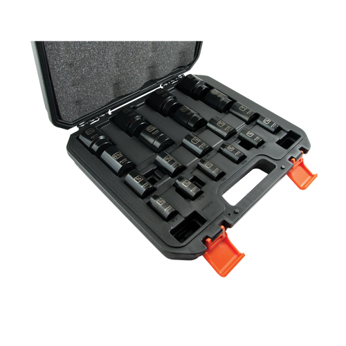 Jeu de douilles SAE, 19 Mcx, Chocs, Prise de 1/2" Chandler Sales